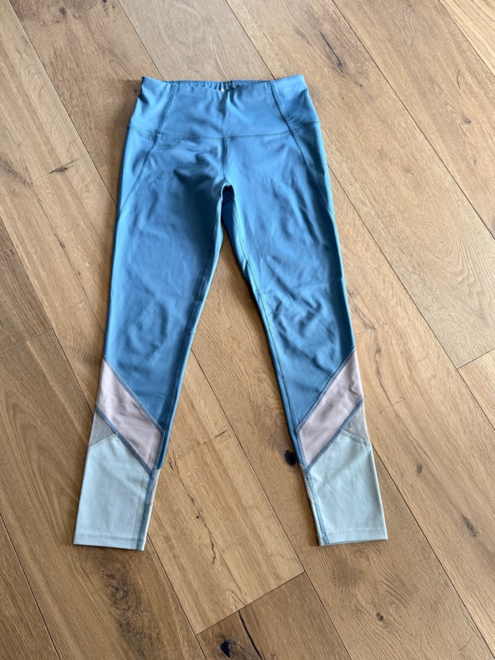 Women’s Blue Colorblock Performance Leggings